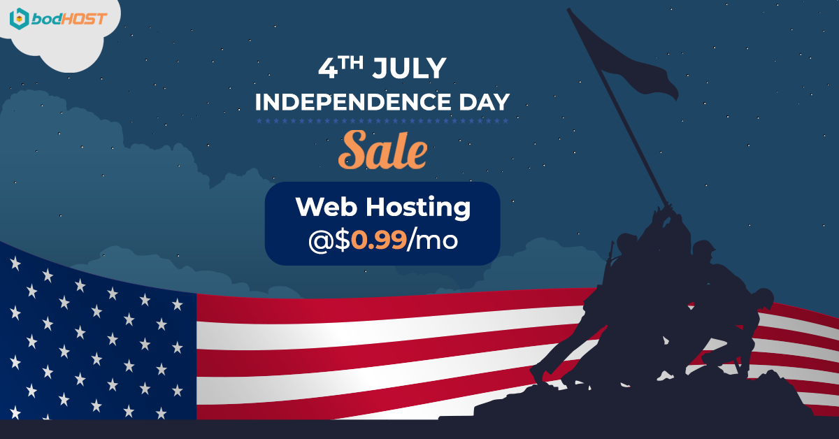 Web hosting offer - Independence Day