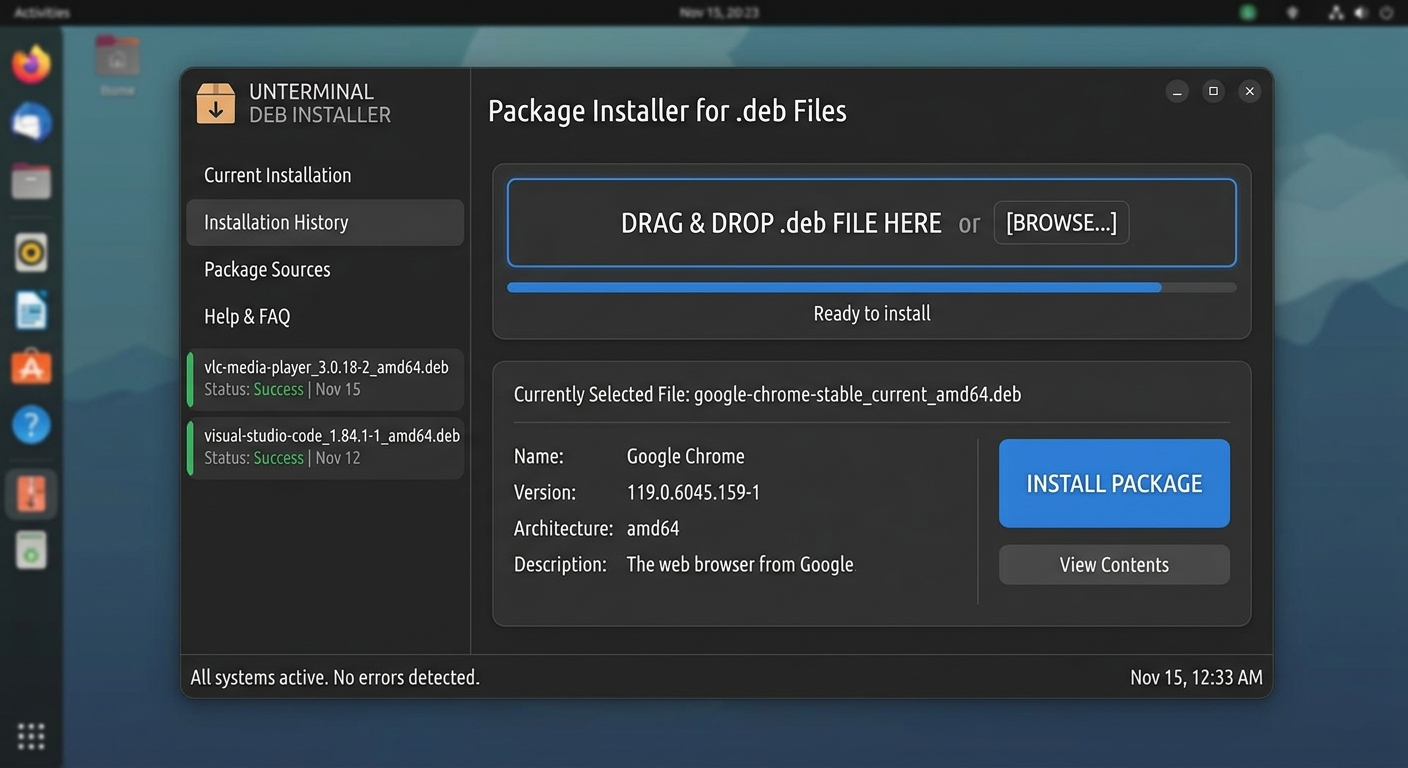 How to Install .deb file without terminal