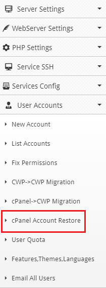 cPanel-Account-Restore