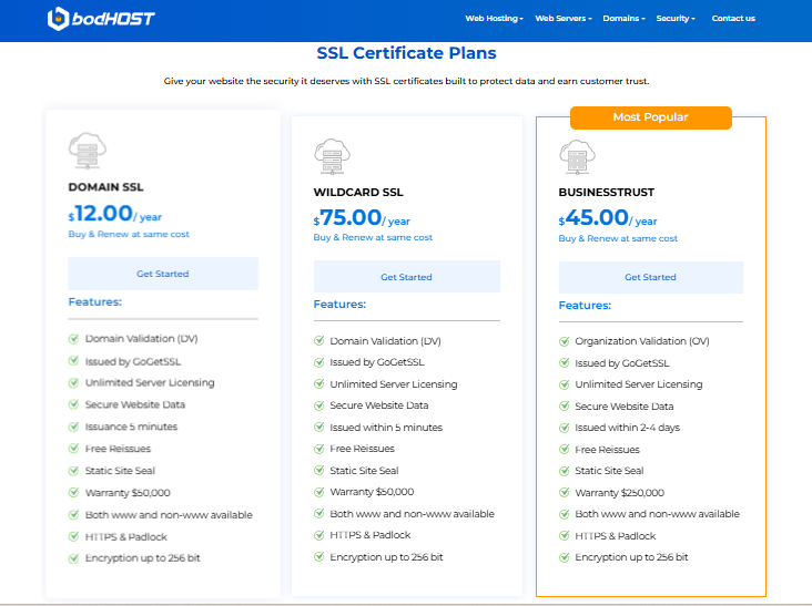 SSL-Certificate-Plans