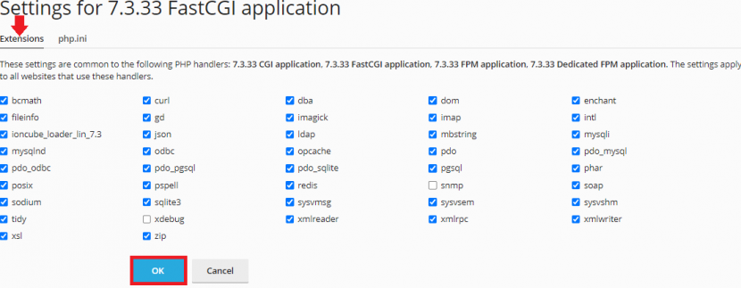 How To Use Plesk To Enable or Disable PHP Extensions