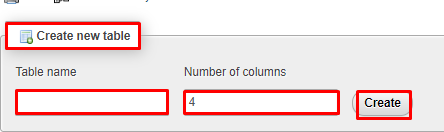 Number of columns