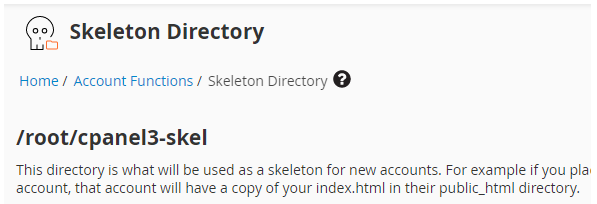skeleton directory