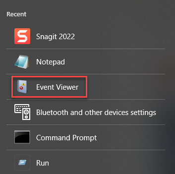 event viewer