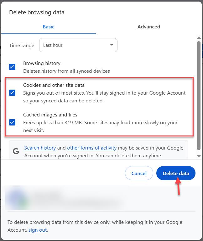 Clear Browsing Data