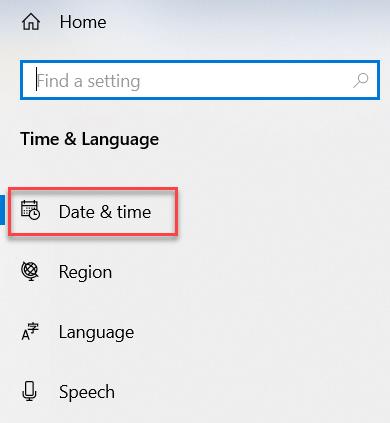 Change Date and time