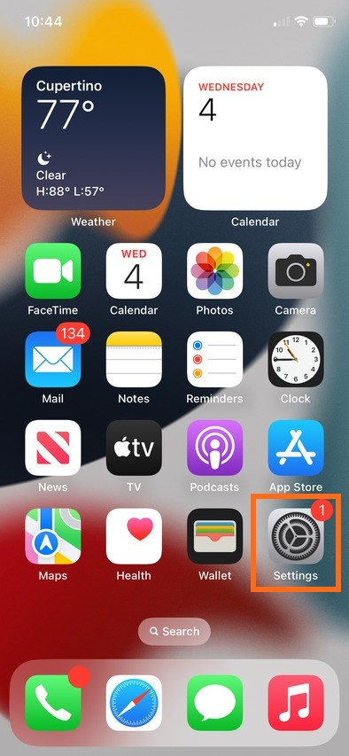 ios homepage setting