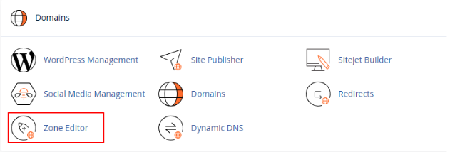 Verify Domain Ownership in cPanel - Zone Editor