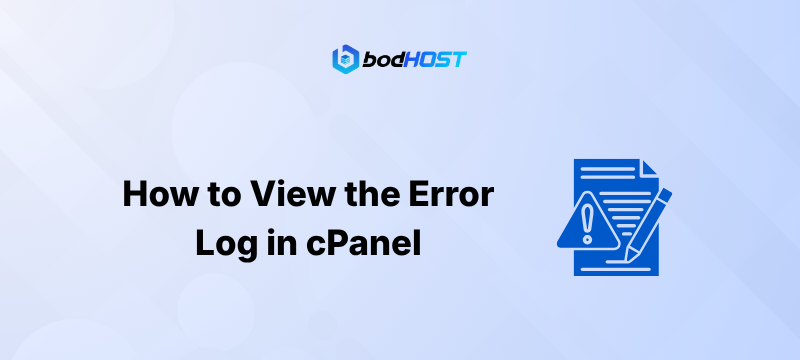 How to View the Error Log in cPanel