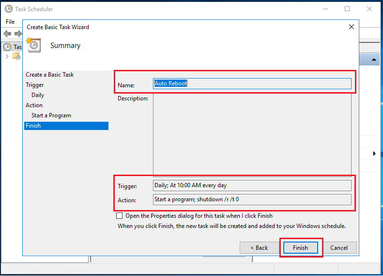 Schedule Windows VPS Reboot