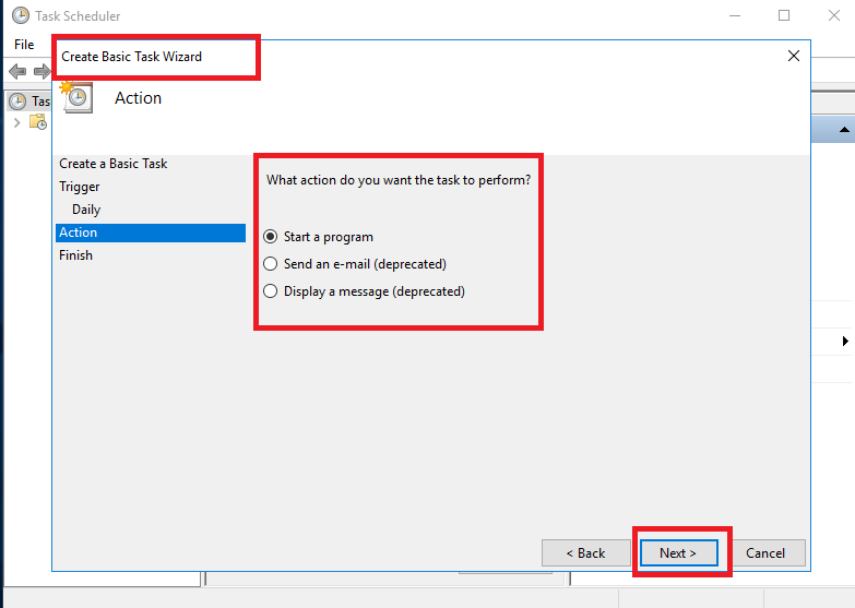 Start a Program - Schedule Windows Reboot