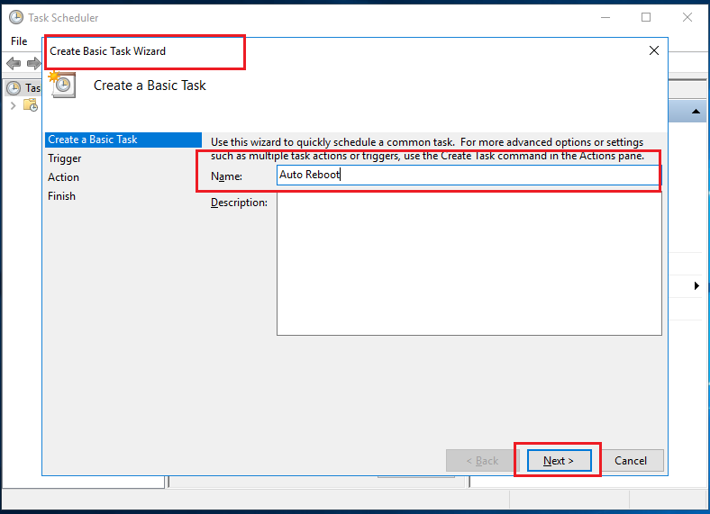 Applying naming convention to task scheduler