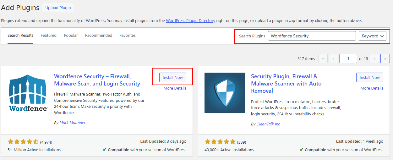 Wordpress Security Plugin
